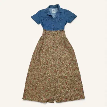 used vintage 셔츠 원피스 구제 의류 캐주얼 반팔 S 사이즈