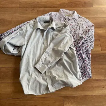 ETRO 2XL 스트라이프 페이즐리 긴팔 셔츠 2장 세트