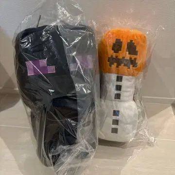 마인크래프트 BIG 봉제 인형 엔더 드래곤 스노우 골렘 2체 세트