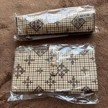 [ 묶음 판매 ] Daily russet 장지갑 베이지 브라운 펜 케이스