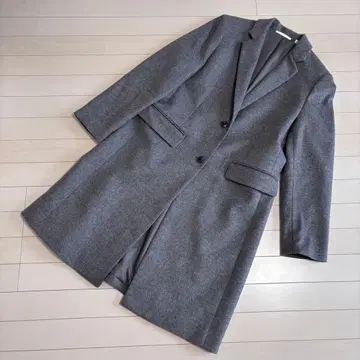 새상품급 유니클로 체스터 코트 캐시미어 혼방