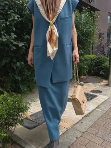 Ameri OTONA WRAP VEST SET UP DRESS