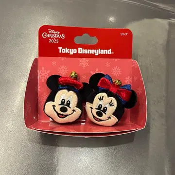 디즈니 크리스마스 미키 미니 반지 2개 세트