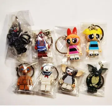 레고풍 블록 키링 그렘린 파워퍼프걸 No.2