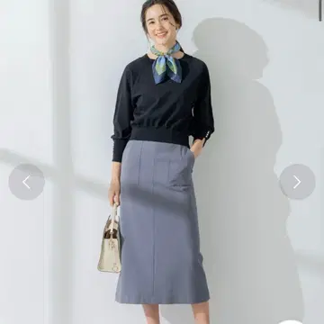 Y109 쿠미쿄쿠 [세탁 가능 허리밴딩 사양] 스트레치 스커트 사이즈 2