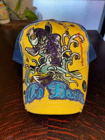 USED 레어 ED HARDY goldfish meshcap