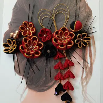 츠마미세공 머리 장식 성인식 졸업식