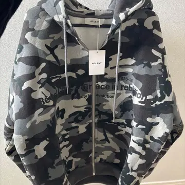 ACLENT 카모 패턴 집업 후드티