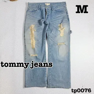 빈티지 토미걸 tommy jeans 크러쉬 배기 데님 M