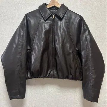 ZARA 자라 인조 가죽 봄버 자켓