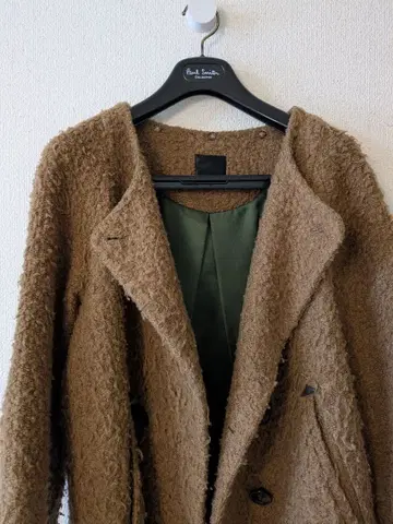 브라운 더블 브레스트 오버 사이즈 코트