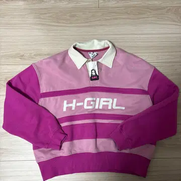 [ 미사용 새상품 ] X-girl 엑스걸 피케 셔츠 핑크 M 사이즈