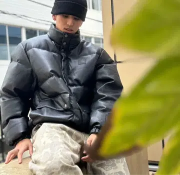 다운 자켓 브라운