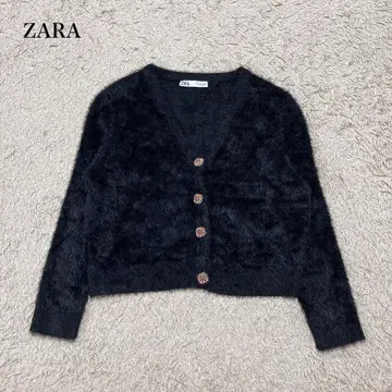 자라 샤기 니트 가디건(L) 비쥬 버튼 성숙/러블리 엘레강트