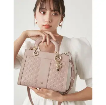 snidel 퍼프 핸들 백 pink