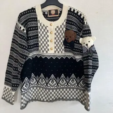 PINK HOUSE 체크 무늬 니트 스웨터