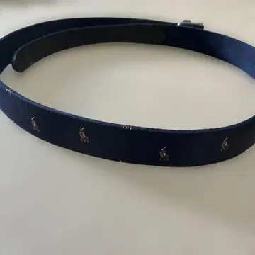 새상품 랄프 로렌 네이비 자수 벨트 110cm