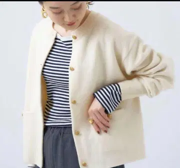 IENA 블루 페이스 니트 가디건