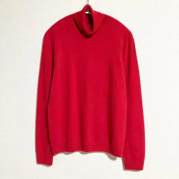 UNIQLO 3D 캐시미어 터틀넥 스웨터 레드 M