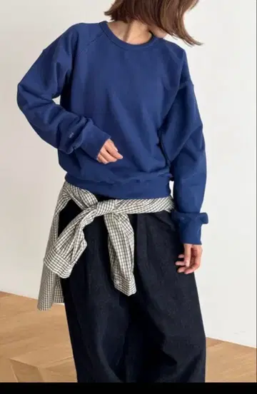 HARING 소매 자수 래글런 트레이닝복