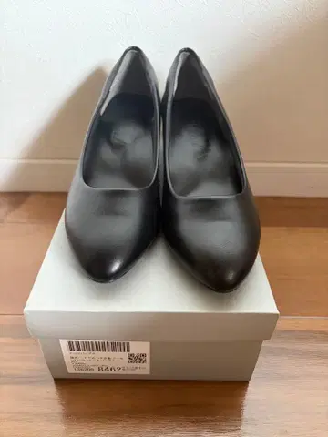 블랙 가죽 스틸레토 펌프스