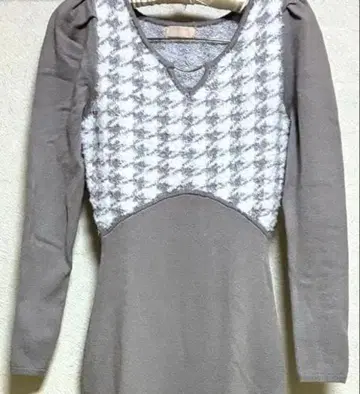 리젝시 하운드 투스 머메이드 니트 원피스