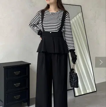 prose verse 페플럼 턱 와이드 팬츠