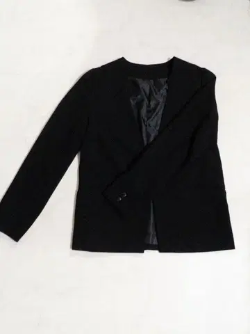 블랙 노카라 자켓