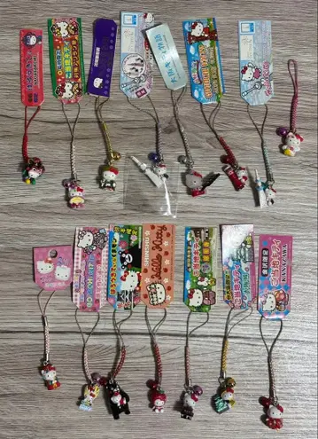 헬로키티 지역 한정 스트랩 세트 묶음 판매 15개