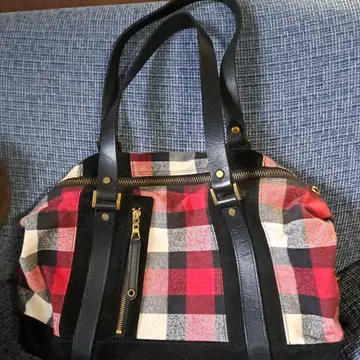 체크 무늬 보스턴 백 (일본제)