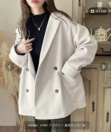 moment+ 니트 멜톤 루즈 실루엣 더블 테일러드 자켓