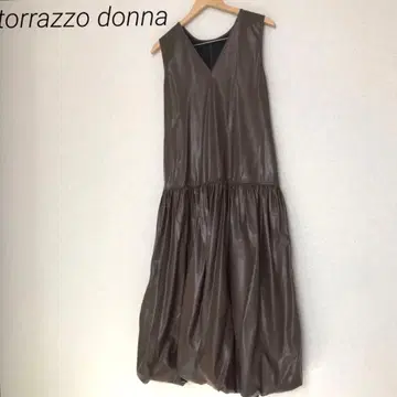 torrazzo donna 트라조돈나 에코 가죽 벌룬 원피스