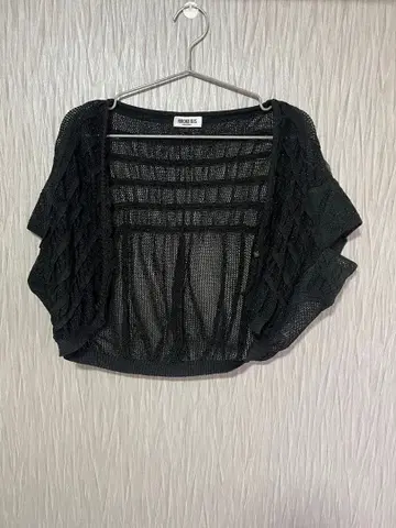 메쉬 가디건 볼레로 블랙 사이즈 9