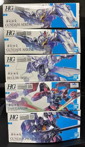 HG 건담 프라모델 5체 세트