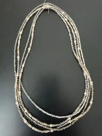 [ 새상품급 ] Mirellania 롱 목걸이 실버 핑크 계열