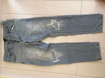 azul by moussy 데미지 가공 데님 L 청바지 지파