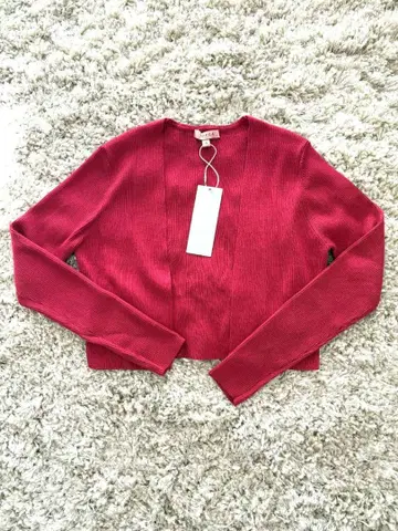 [미사용 새상품] TOCCA 빨간색 가디건 S사이즈