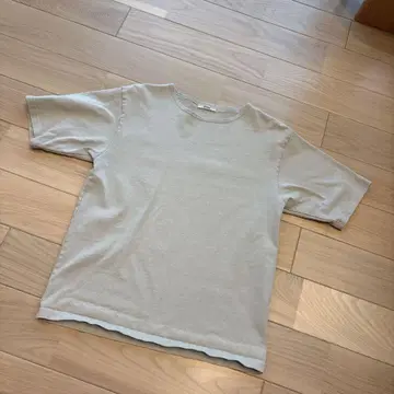 shiun 아이보리 크루넥 반팔 티셔츠