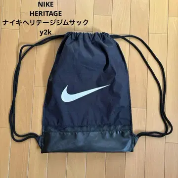 NIKE 나이키 헤리티지 짐색 냅색 백팩 y2k 블랙