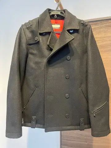 montage 블랙 피 코트 L