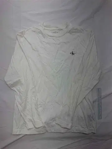 캘빈 클라인 진스 릴랙스 롱 슬리브 티셔츠 화이트 S