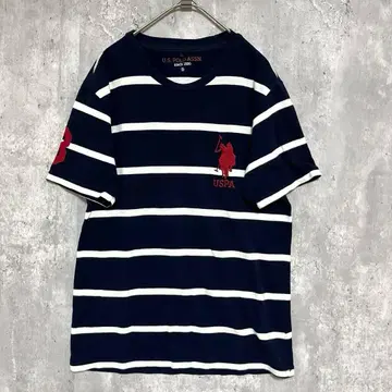 U.S.POLO ASSEN 보더 로고 자수 원피스 티셔츠