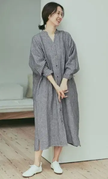 [ 새상품 ] 라미 린넨 스트라이프 원피스