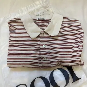 COOR 한국 스트라이프 피케 셔츠 긴팔 L 사이즈