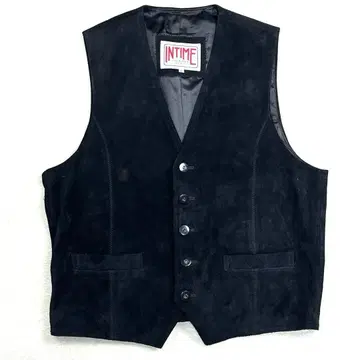 INTIME 베스트 스웨이드 프리 사이즈 소가죽 블랙 VINTAGE