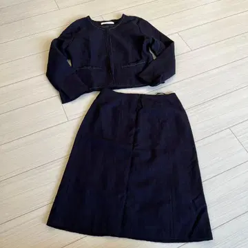 아메리칸 하우스 네이비 스커트 셋업