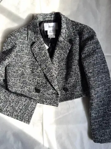 Rene 자켓 블랙/화이트 트위드 사이즈 38호
