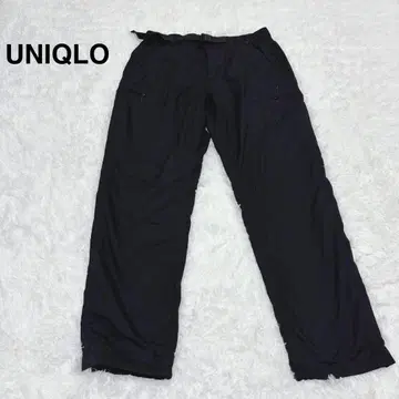 [유니클로] 카고 팬츠 블랙 속기모 워크 팬츠 M 지퍼 포켓