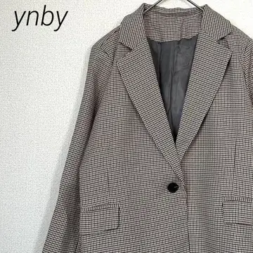[택 포함 새상품] ynly 테일러드 자켓 포켓 부착 하운드투스 패턴 빅