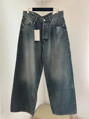 새상품 ZARA 엑스트라 배기 데님 단종 블루 블랙